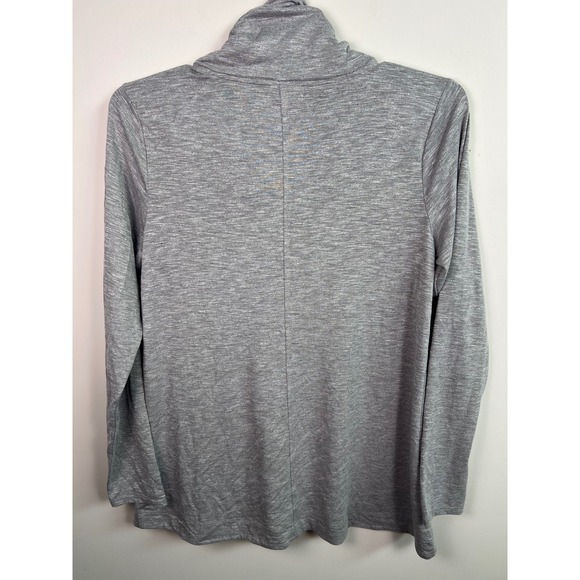 maurices Womens Gray Long Sleeve Asymmetrical Button Neck Top Size L - Picture 4 of 10